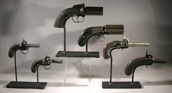 Antique Pistols Custom Display Stands - Front