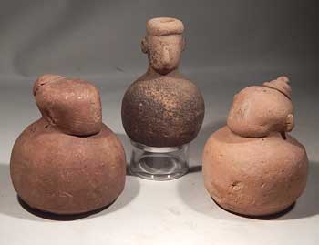 Chinese Neolithic Terracotta Pottery Earth Sprit Voltive Figures Vessel