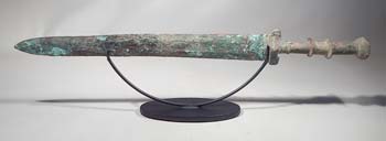 Ancient Han Dynasty Bronze Sword Custom Display Stand.