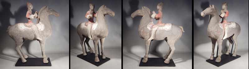 Ancient Han Dynasty Horse and Rider Custom Display Stand.