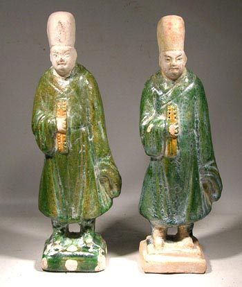 Ming Dynasty Tomb Figures - Matched Pair