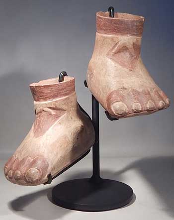 Ancient Moche Feet Custom Display Stand (front).