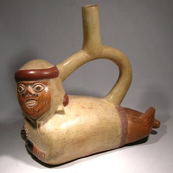 Moche Diseased Person Stirrup Vessel - After