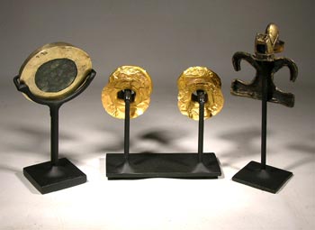 Pre Columbian Gold Custom Display Stands - Back