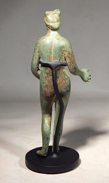 Ancient Roman bronze figure of Venus Custom Display Stand. (back)