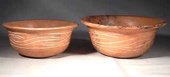 Ancient Mexico Teotihuacan Orangeware Pottery Bowls Vessels