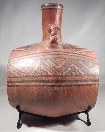 Pre-Columbian Wari Huari Drum Barrel Vessel