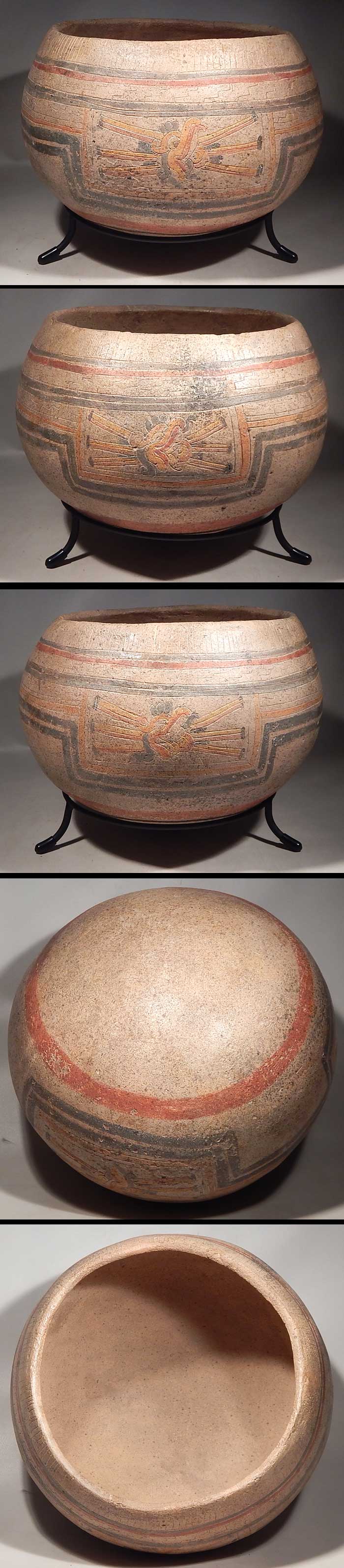 Pre-Columbian Costa Rican Vallejo Polychrome Bowl Vessel