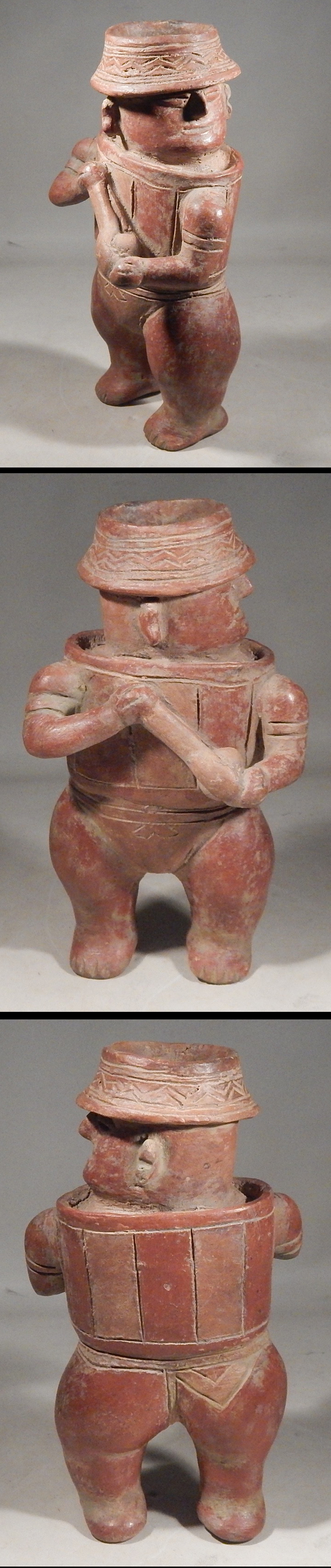 Pre-Columbian West Mexico Jalisco Warrior Figure Vessel