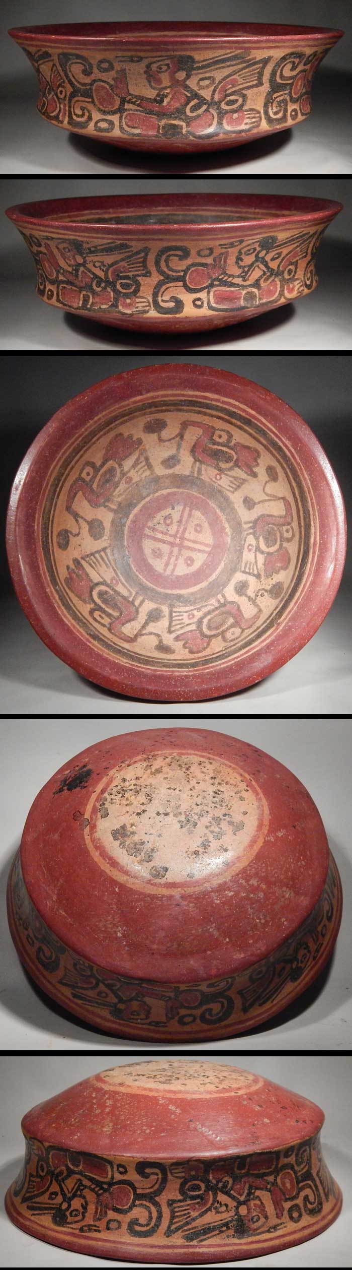 Pre-Columbian Maya Mayan Copador Chiefs Bowl Vessel