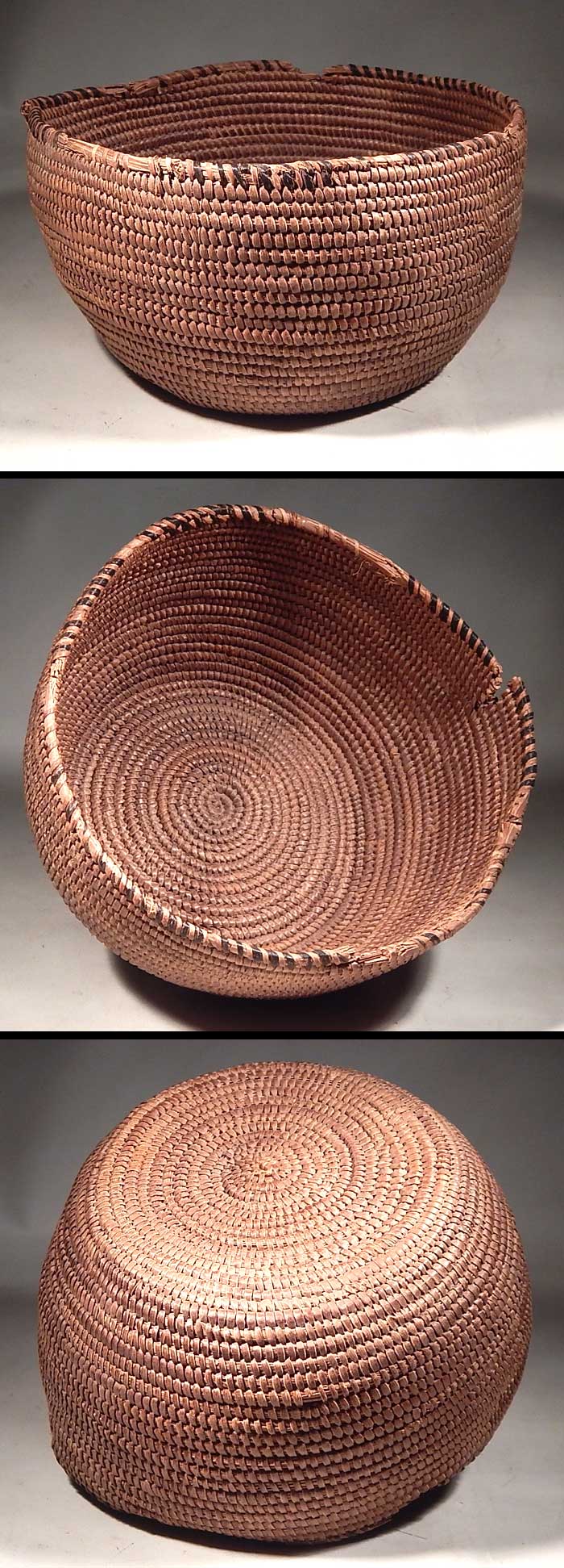 Pre-Columbian Nazca Woven Basket Bowl