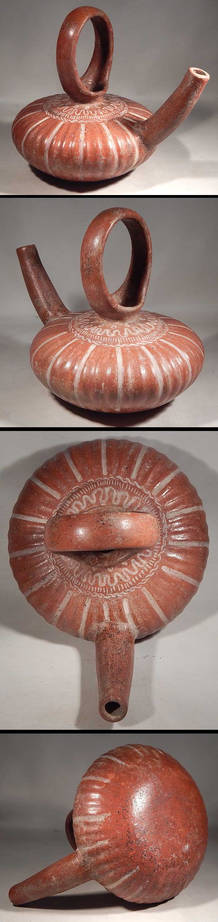 Pre-Columbian Tarascan Teapot Pouring Vessel Michoacan West Mexico