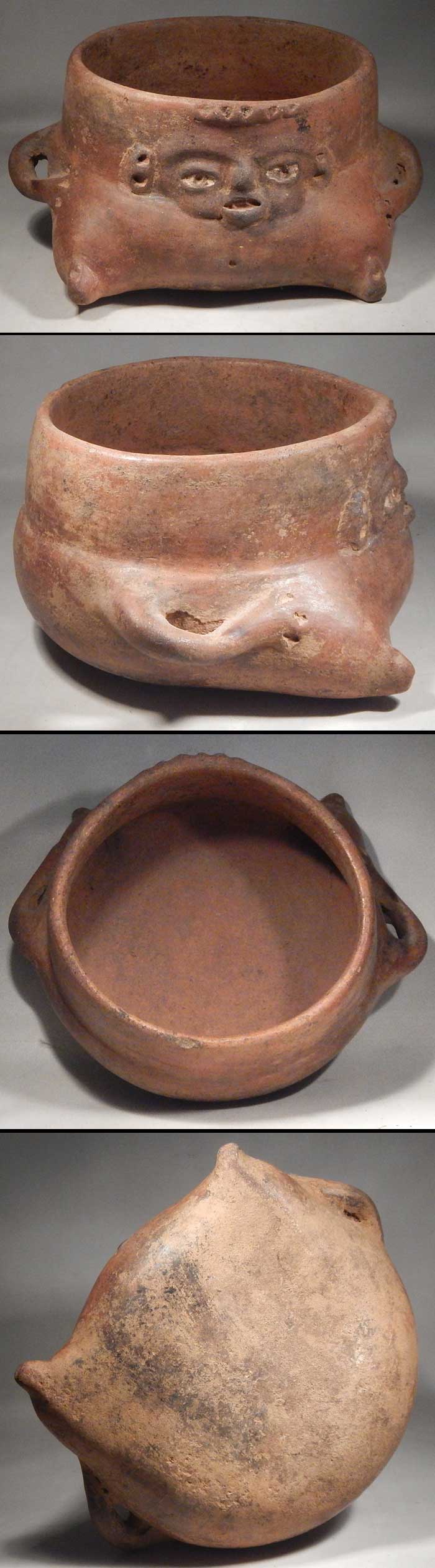 Pre-Classic Tlatilco Olmecoid Figural Bowl Vessel