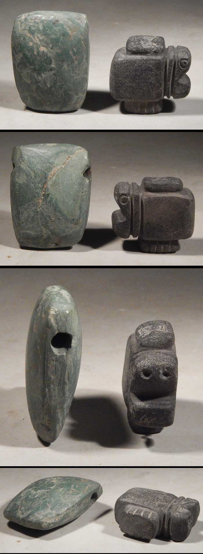 Pre-Columbian Ecuador Valdivia Stone Carved Animal Effigy Pendant Bead