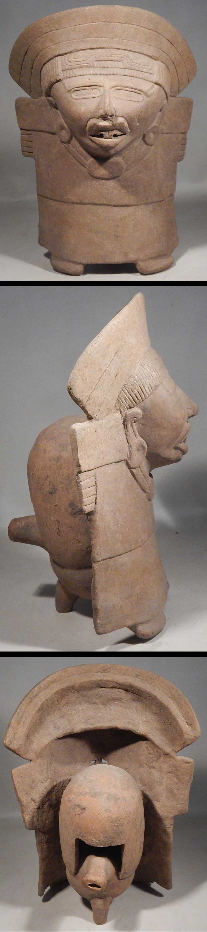 Pre-Columbian Veracruz Nopiloa Whistle Figure