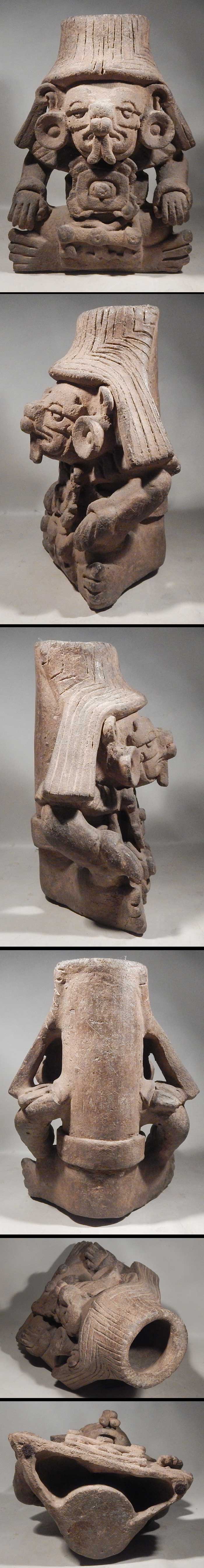 Pre-Columbian Zapotec Cocijo Figural Urn