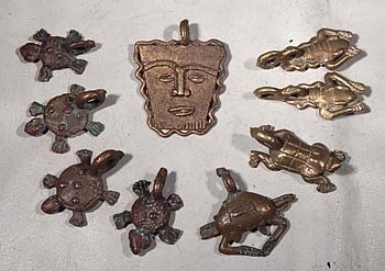 Ashanti Akan African Brass Bronze Pendants