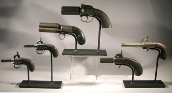 Antique Pistols Custom Display Stand - Back