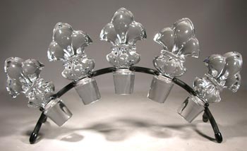Baccarat Crystal Bottle Stoppers Custom Display Stand - Front