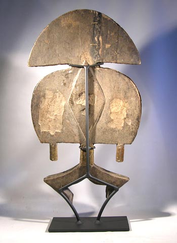 Bakota Reliquary Guardian figure, Gabon, West Africa Custom Display Stand (back)