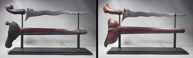 Antique Balinese Kris Knife Knives Swords Custom Display Stands