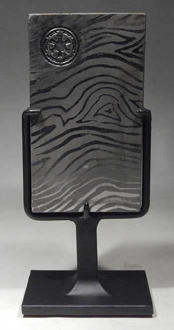 Mandalorian Steel Beskar Ingot Custom Display Stand (front)