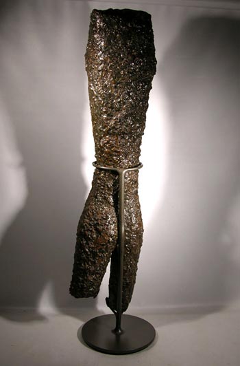 Bronze Modernist Sculpture Custom Display Stand- back