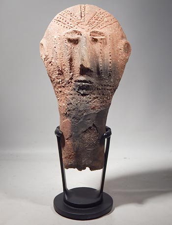 Ancient Bura Terracotta Pottery Head