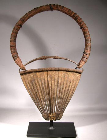 Cameroon, Kirdi Cache Sexe Custom Display Stand - front