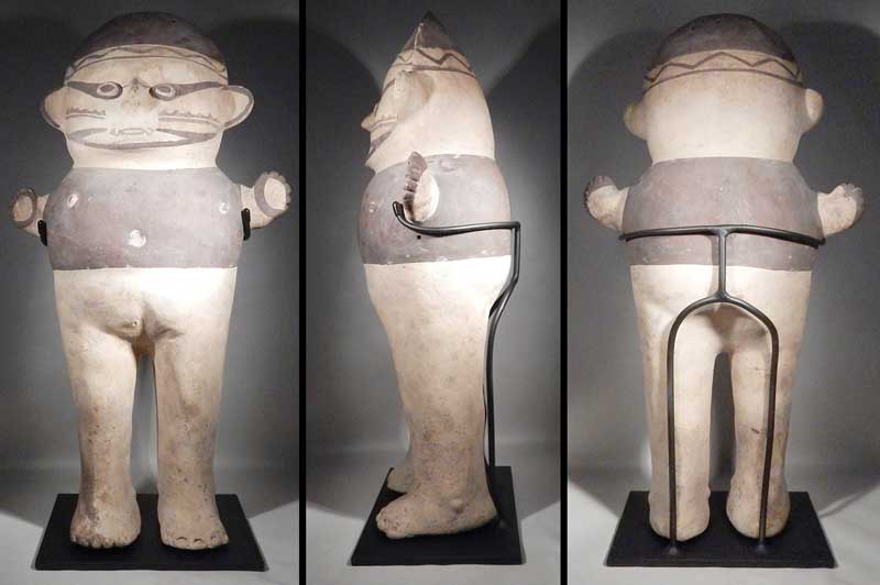 Pre-Columbian Peru Chancay Cuchimilco Standing Figure Custom Display Stand Mount