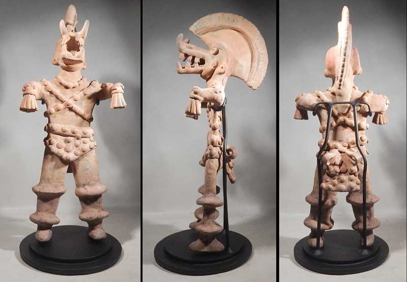 Pre-Columbian Colima Dancer Figure Custom Display Stand