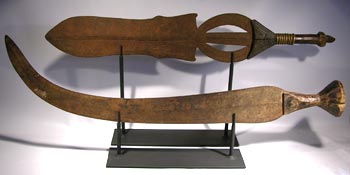 African Congo Kube Knife Custom Display