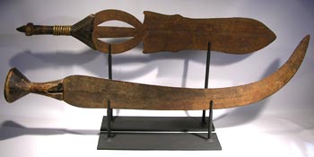 African Congo Kuba Knife Custom Display
