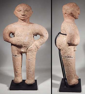 Pre-Columbian Costa Rica Lave Stone Standing Figure