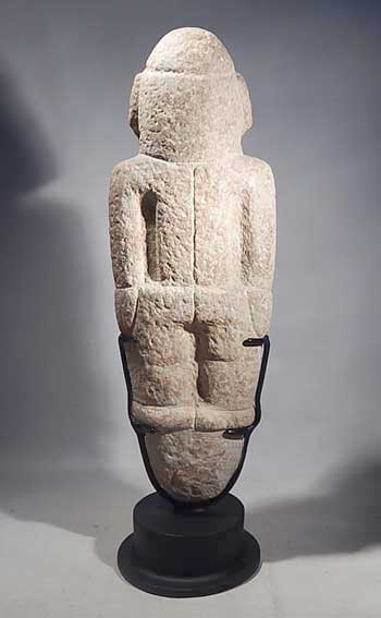 Costa Rican Stone Figure Diquis Custom Display Stand (back).