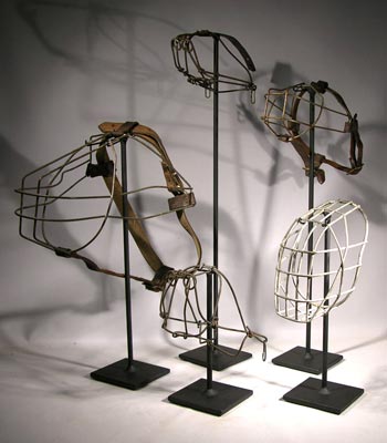 Antique Dog Muzzle Custom Display Stands - back