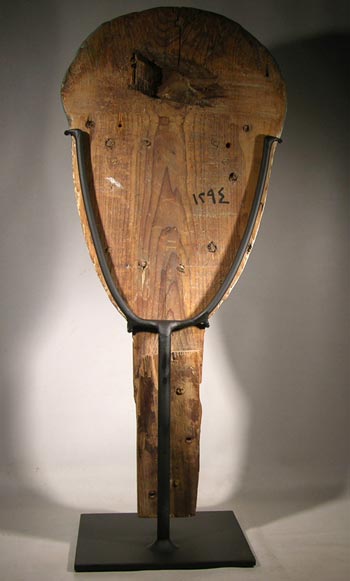 Egyptian Mummy Mask, Ptolemaic Dynasty, Custom Display Stand (back)