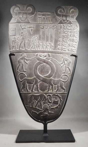 Egyptian Narmer Palette Replica Custom Display Stand