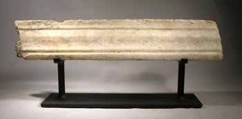 Ancient Greek (Corinthian) Marble Architectural Element Custom Display Stand - Front
