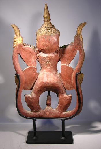 Balinese Garuda Carving Custom Display Stand - back