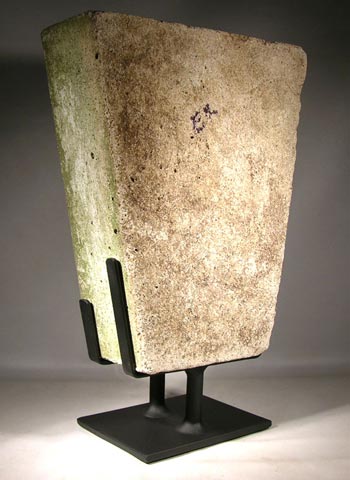 Stone Carved Architectural Keystone Custom Display Stand - back