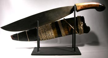 Philippines, Jolo Island Knife and Sheath Custom Display Stand