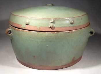 Kuang Hsu Dynasty Lidded Bowl Covered Baking Dish China Antique