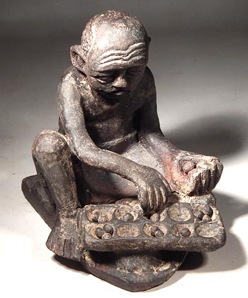 African Pottery Terracotta Lobi Mancala Player Figure
