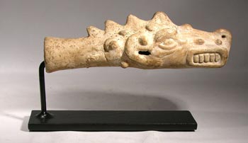 Maya Staff Head Rattle Display Stand - back