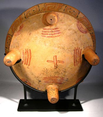 Mayan Ulua Valley Plate Custom Display Stand - back