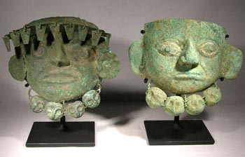 Moche Copper Masks Custom Display Stands
