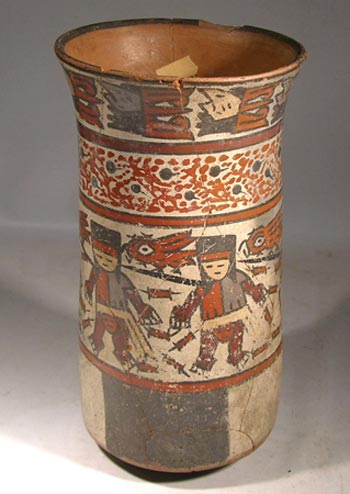 Nazca Cylindrical Beaker (kero) - Before