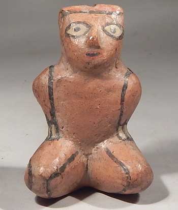 Pre-Columbian Peru Nazca Kneeling Figure