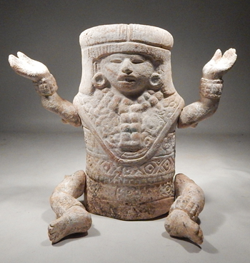 Set of Two Pre-Columbian Handmade Olmec Head Sculptures 